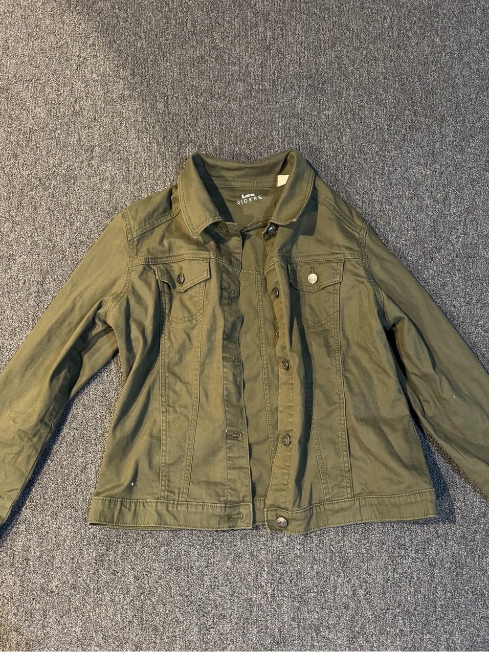 Lee Riders women’s' Olive Green Denim Jacket sz laege